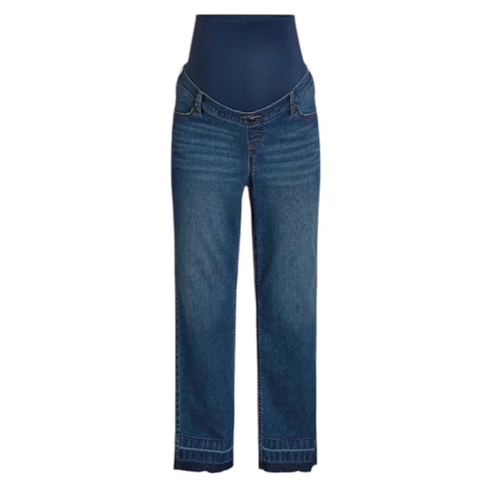 Time and Tru Maternity Straight Leg Dark Blue Jeans - Size L (12-14) - NWT